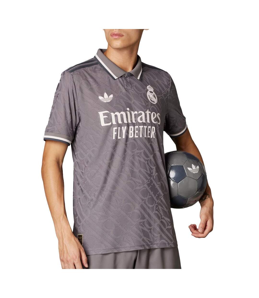 Real madrid maillot authentique third gris homme adidas 24/25-1