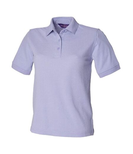 Womens/ladies Pique Polo Shirt Lavender Henbury