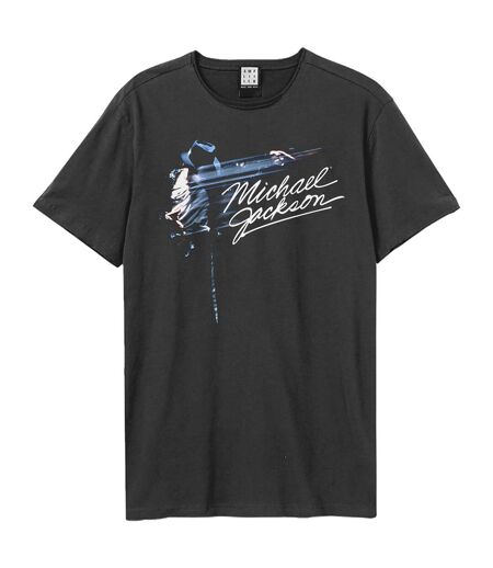 Unisex adult king of pop michael jackson t-shirt charcoal Amplified