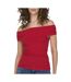 T-Shirt rouge femme jdy fransiska 15344028 - l-1