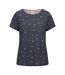 Womens/ladies Myla Printed Top Navy Trespass-1