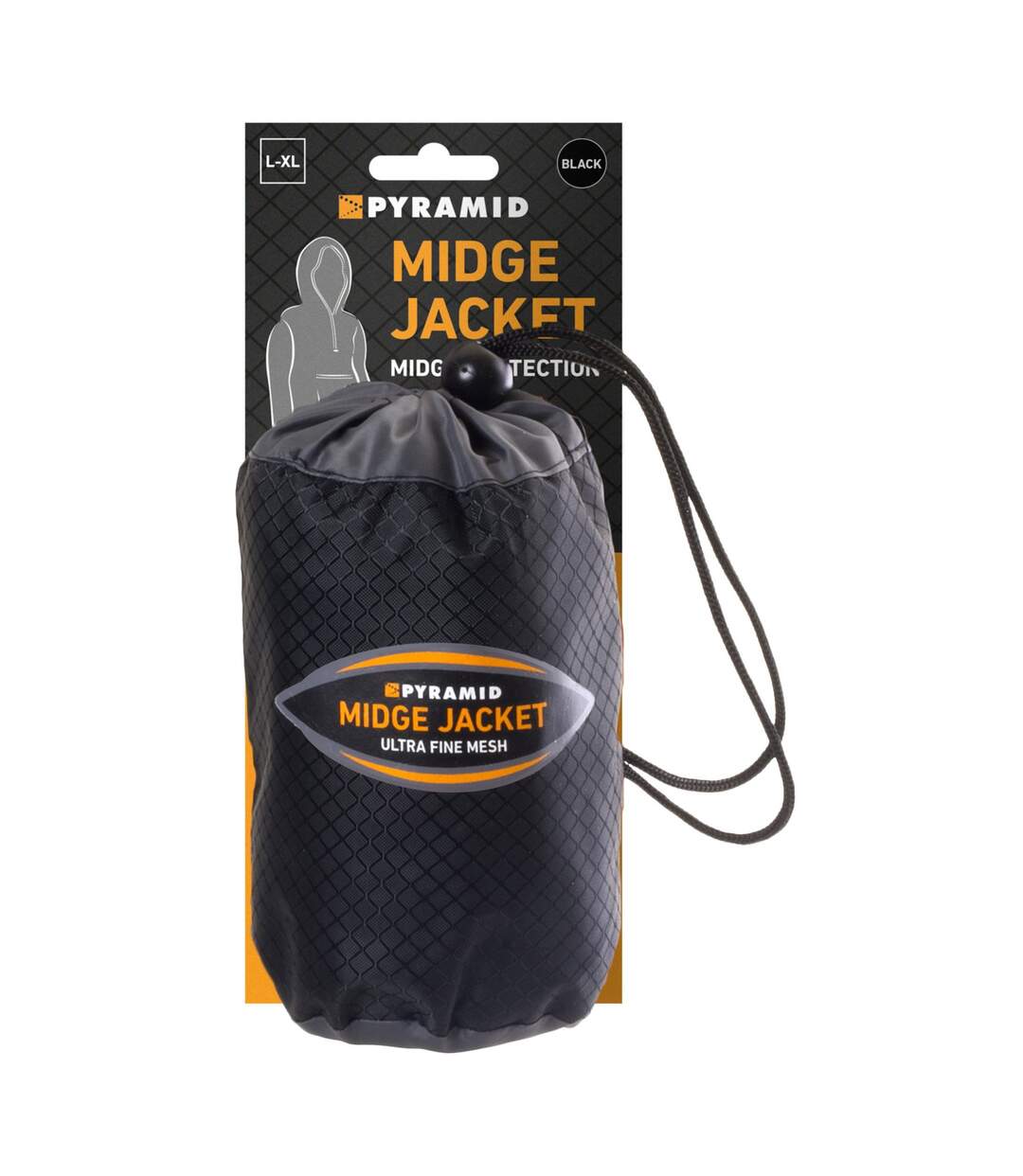 Unisex Adult Pyramid Midge Jacket Black Mountain Warehouse-1