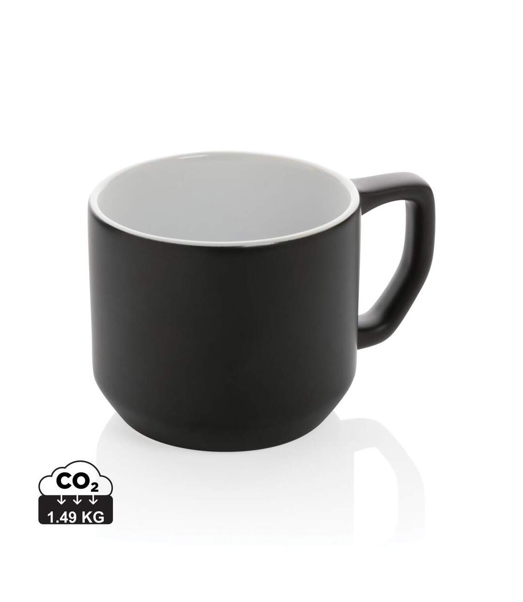 Modern ceramic 350ml mug one size black XD Collection-1