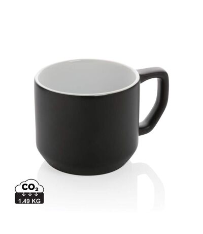 Modern ceramic 350ml mug one size black XD Collection