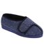 Comfylux Womens/Ladies Helen Floral Superwide Slippers (Blueberry) - UTDF507