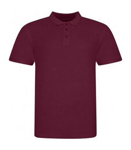 Awdis Mens Piqu Cotton Short-Sleeved Polo Shirt (Burgundy) - UTPC4134
