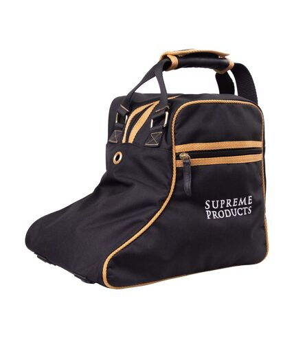 Supreme Products Pro Groom Leather Handled Boot Bag (Black/Gold) (One Size)