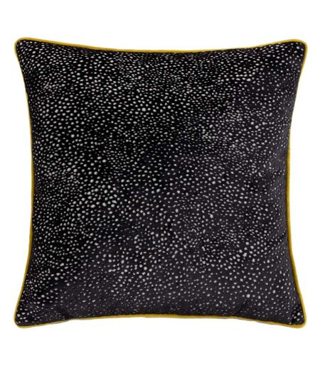 Paoletti Estelle Spotted Throw Pillow Cover (Black/Gold) (45cm x 45cm)
