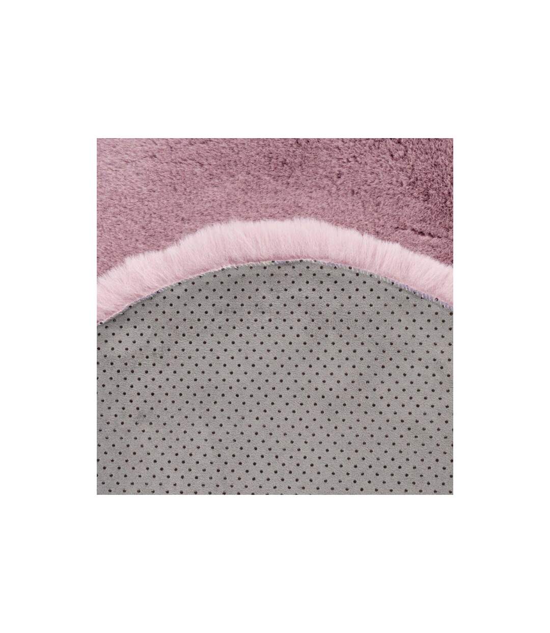 Tapis Uni Doux Poils Longs Rabbit 60x90cm Rose-4
