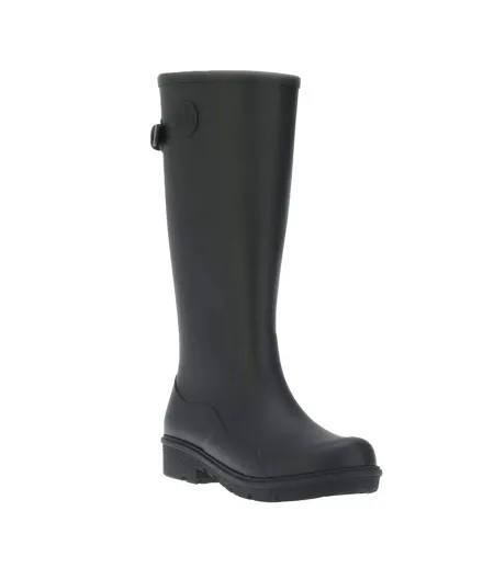 Womens/ladies Tall Wonderwelly Technology Wellington Boots Black Fit Flop