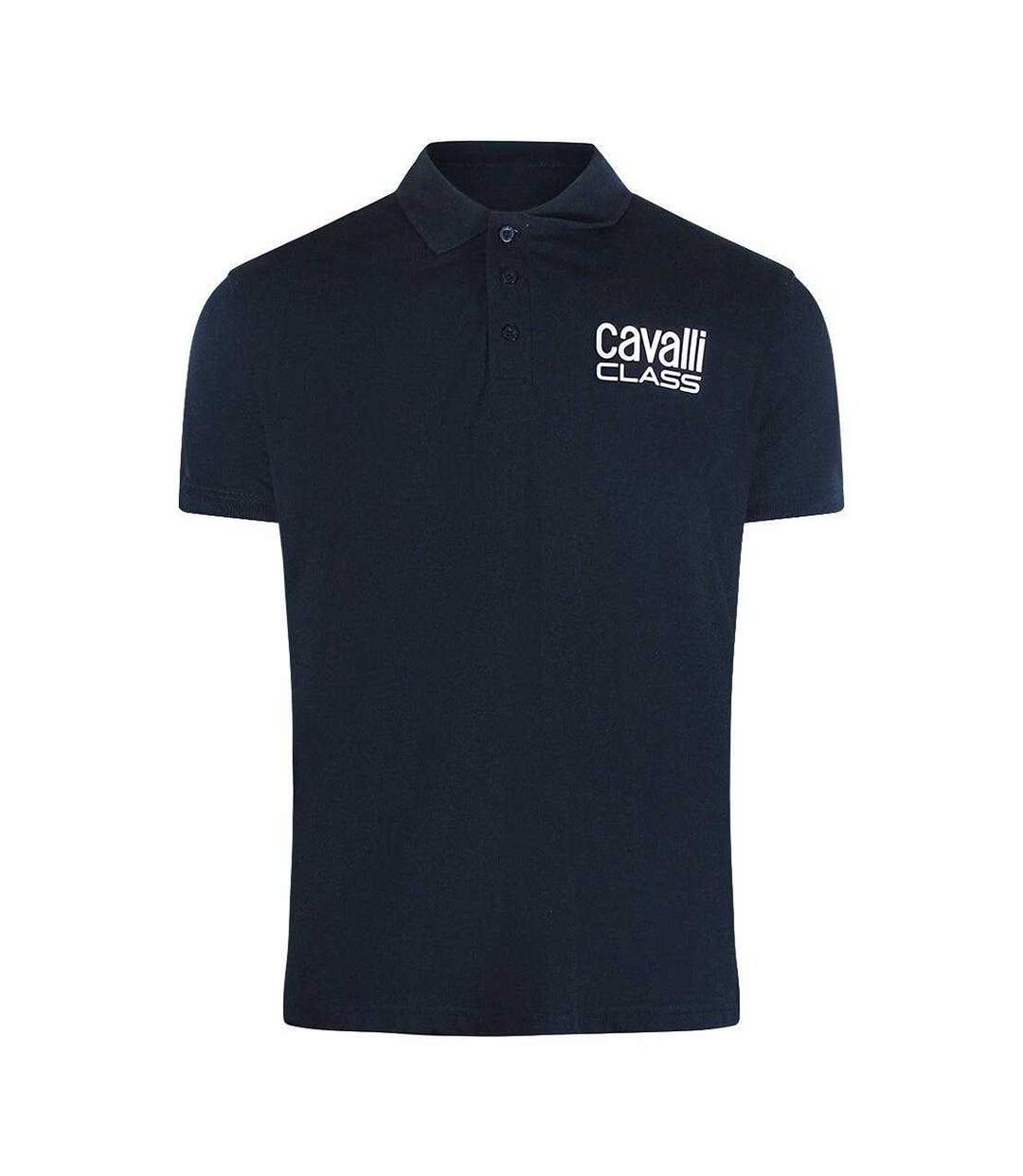 Unisex Adult Bold Logo Polo Shirt Navy Cavalli Class-1