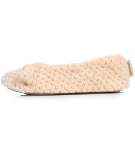 Isotoner Chaussons extra-light Ballerines femme micro éponge, semelle gomme antidérapante