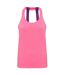 Débardeur double bretelles femme rose chiné Tri Dri