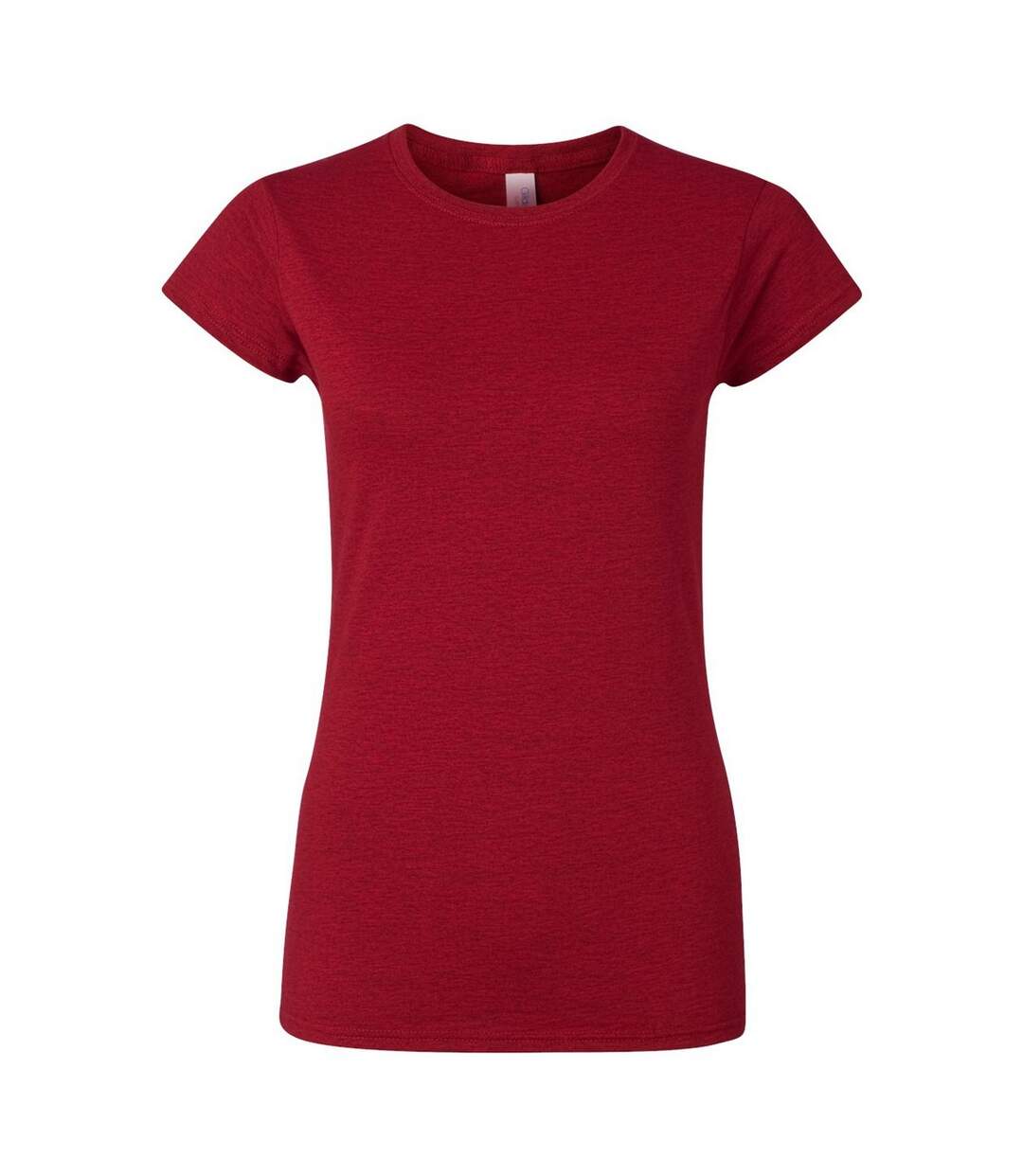 T-shirt Softstyle Femme Rouge Foncé Chiné Chiné Gildan-1