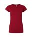 T-shirt Softstyle Femme Rouge Foncé Chiné Chiné Gildan-1