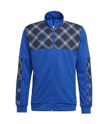 Veste Entraînement Style Logo À Carreaux Tiro Homme Bleu Adidas