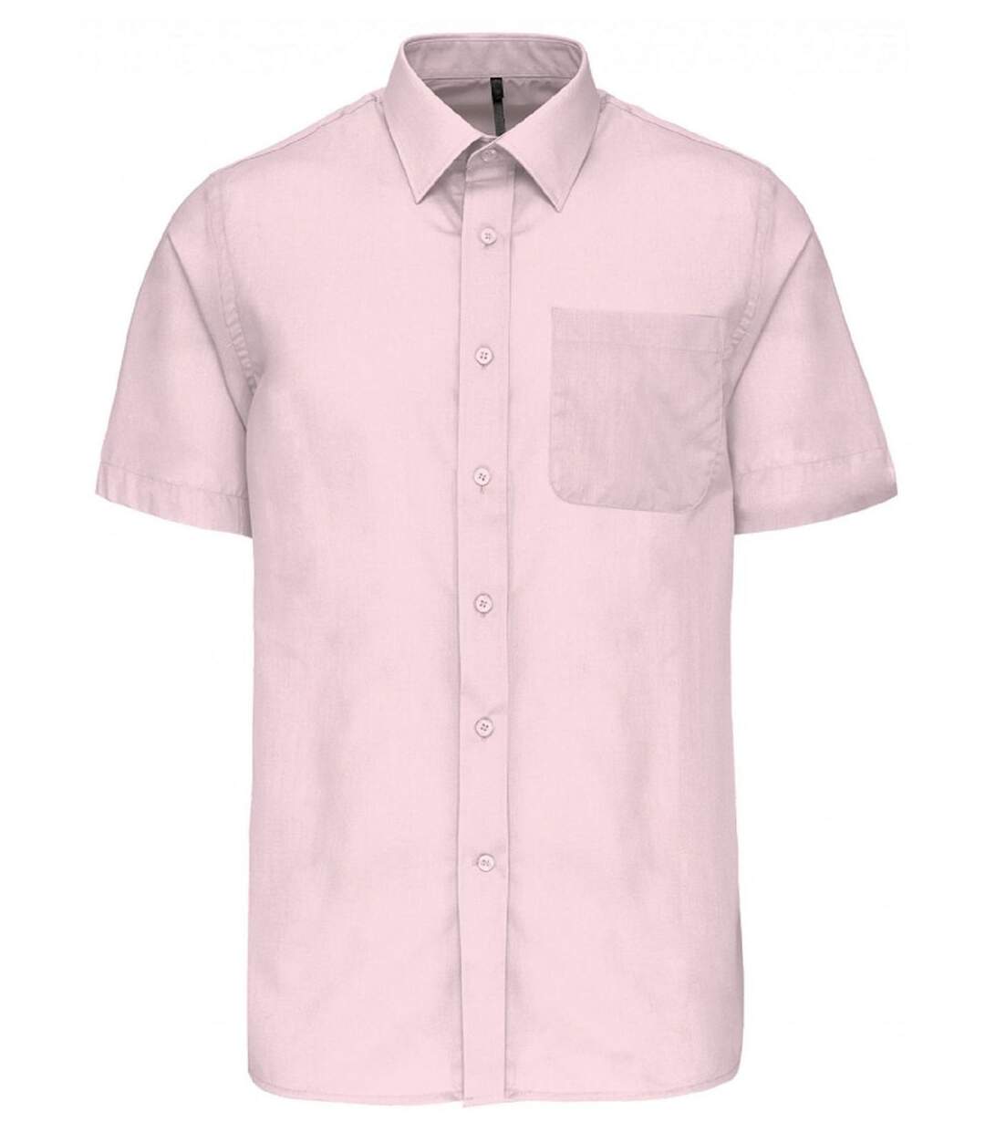 Chemise popeline manches courtes - K551- rose clair - homme