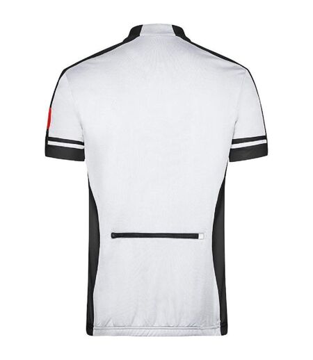 maillot cycliste zippé HOMME JN454 - blanc