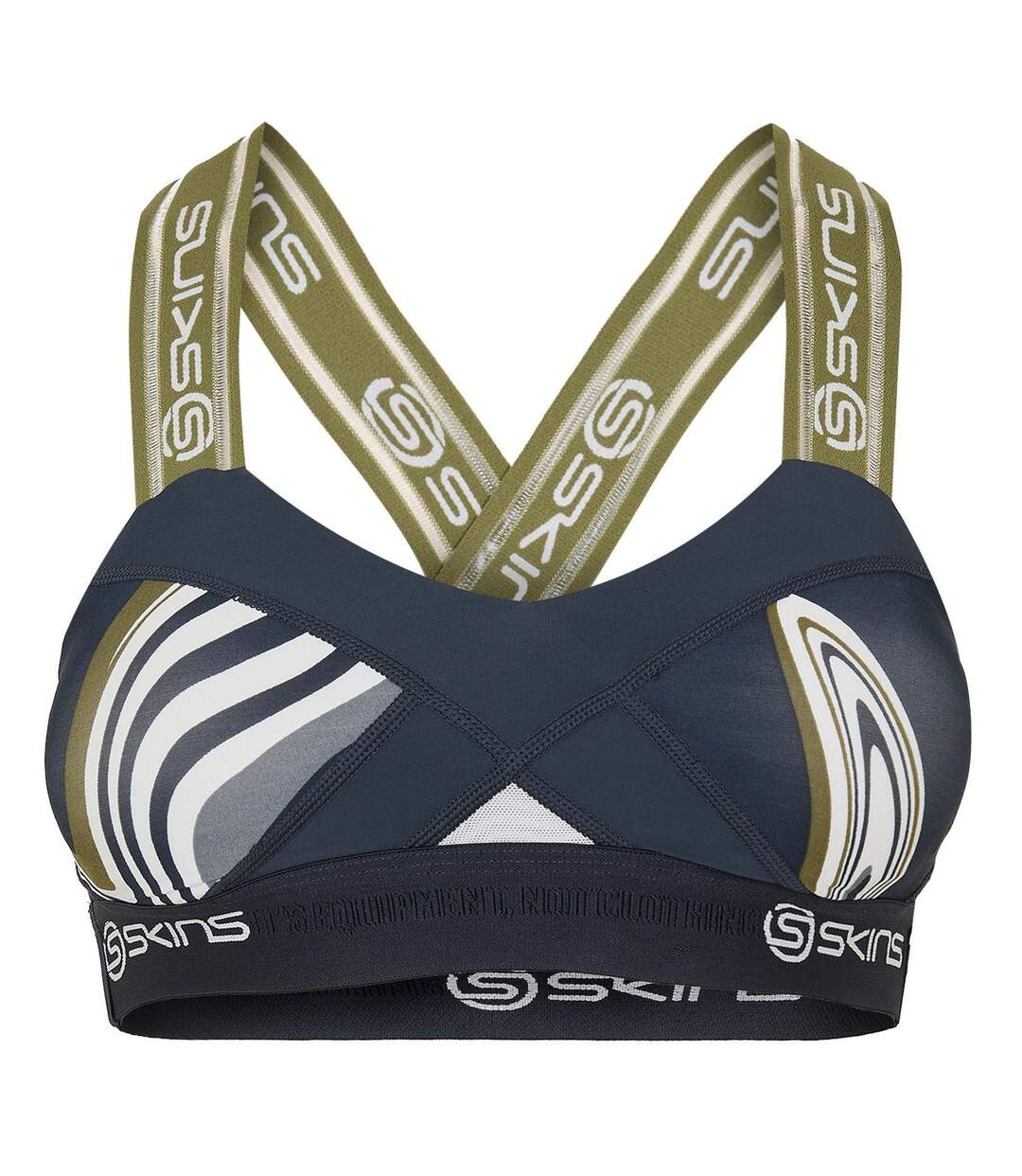 Womens/ladies Dnamic Speed Sports Bra Blue Skins-1