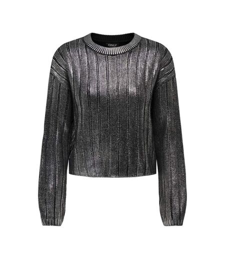 Pull argenté femme only kama