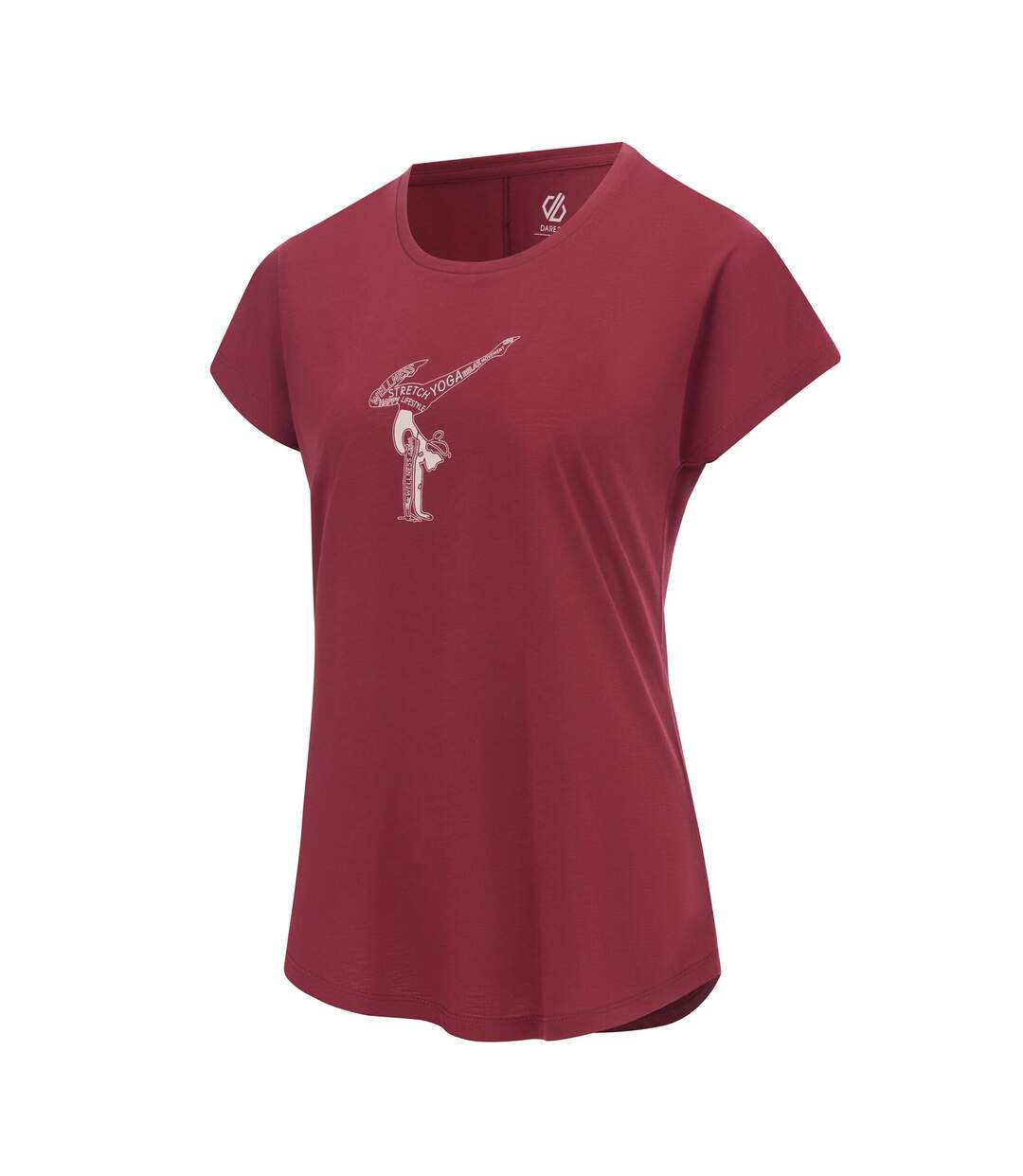 T-shirt Motif/style Posture De Yoga Serenity Femme Rouge Sang Regatta-4