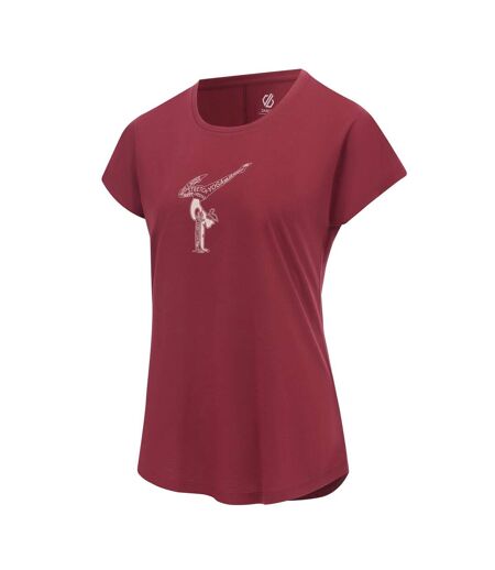 T-shirt Motif/style Posture De Yoga Serenity Femme Rouge Sang Regatta