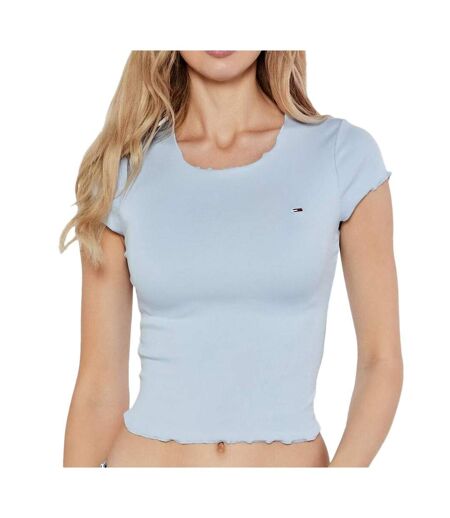 T-Shirt bleu femme tommy hilfiger babylock - l