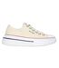 Womens/ladies Cordova Canvas Platform Trainers Off White Skechers-2