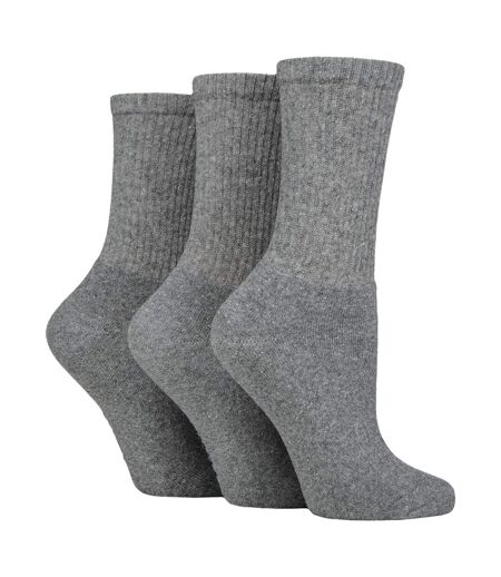 3 Pack Ladies Plain Crew Sport Socks - Soft Cotton Everyday Athletic Socks