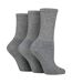 3 Pack Ladies Plain Crew Sport Socks - Soft Cotton Everyday Athletic Socks-1