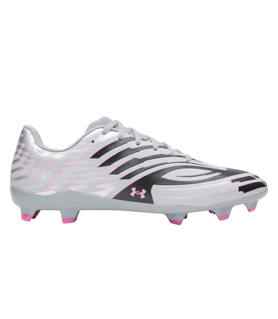Mens Shadow 3 Firm Ground Football Boots Silver Black Under Armour-1