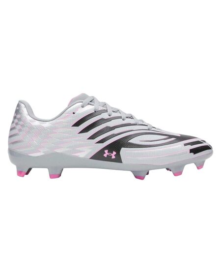 Mens Shadow 3 Firm Ground Football Boots Silver Black Under Armour