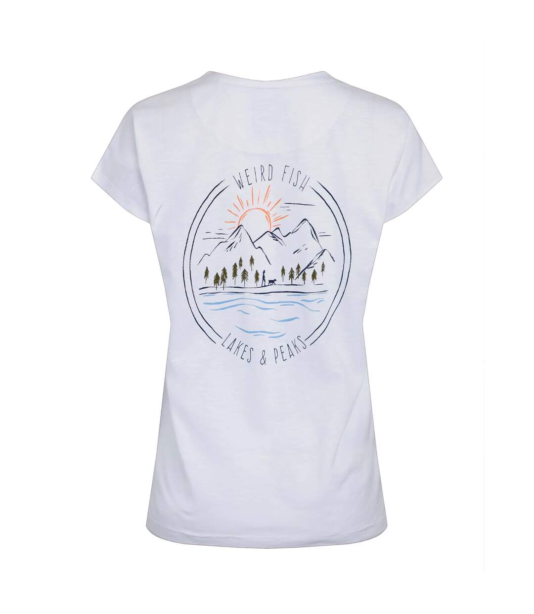 T-shirt wander femme blanc Weird Fish-2