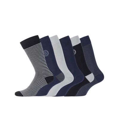 Lot de 6 Paires de Chaussettes de ville coton homme Serge Blanco