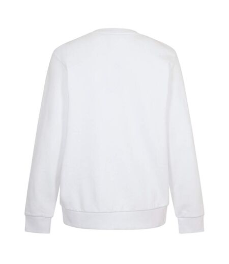 Mens Soleri 88 Ribbed Crew Neck Sweatshirt White Boss