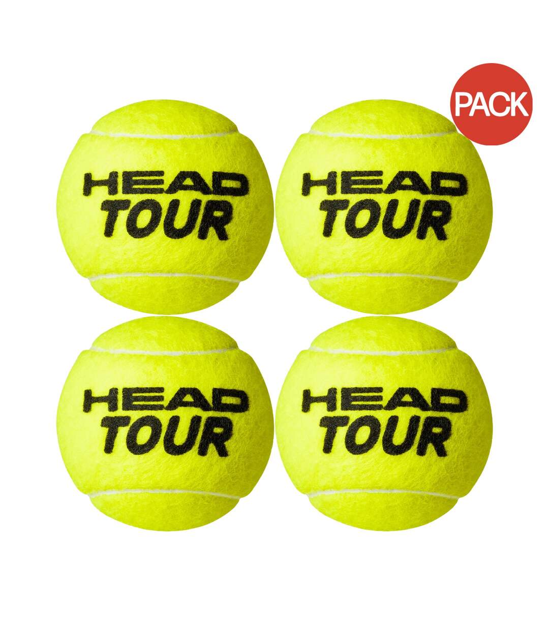 Balles de tennis tour taille unique jaune Head