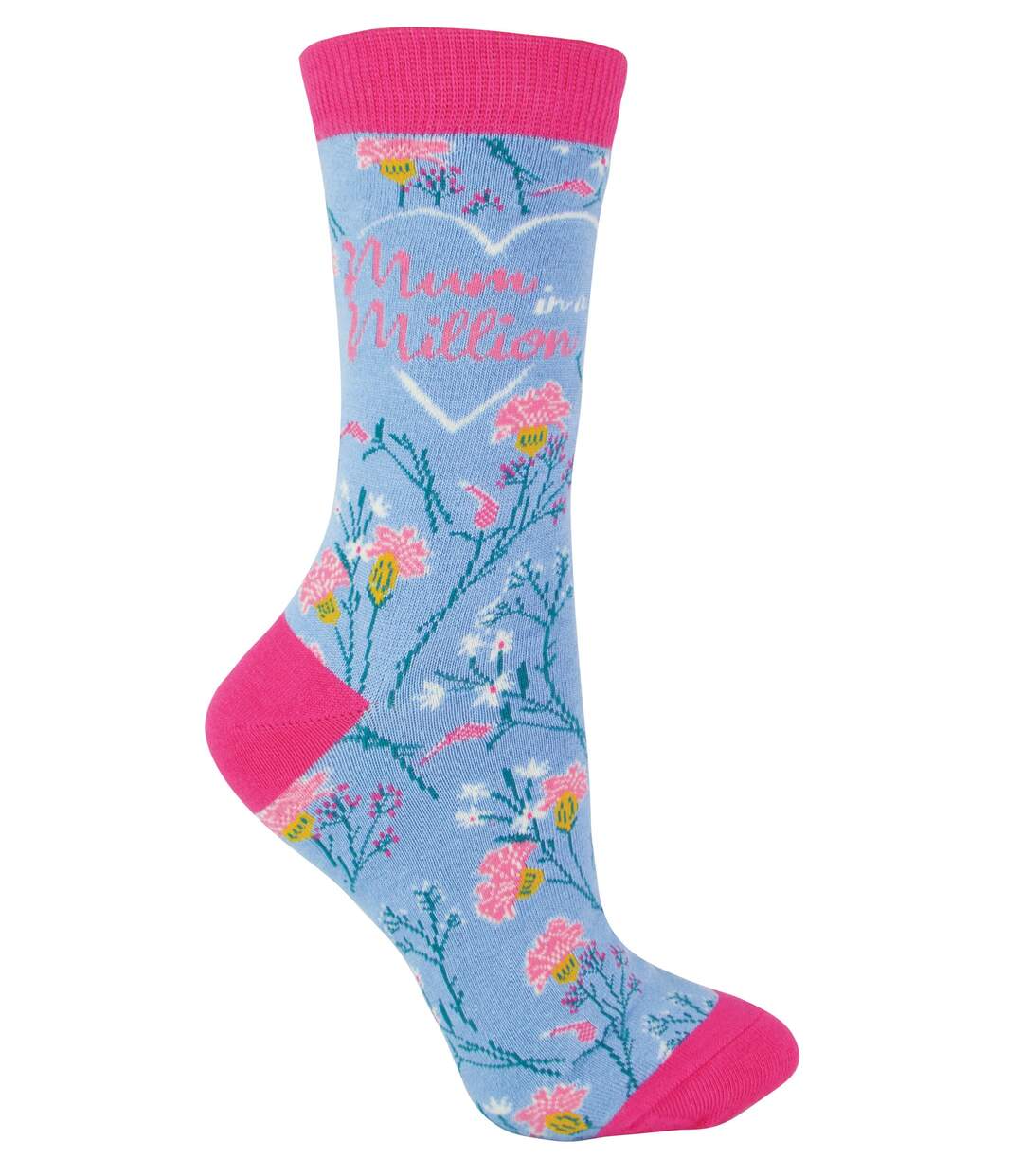 Miss Sparrow - 1 Pair Mum Ladies Bamboo Floral Pattern Socks-1