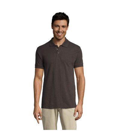 SOLs Mens Prime Pique Plain Short Sleeve Polo Shirt (Dark Grey) - UTPC493