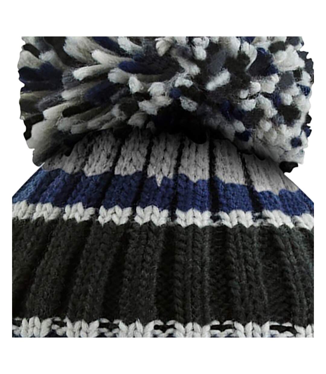 Bonnet hygge adulte bleu / gris acier Beechfield-2