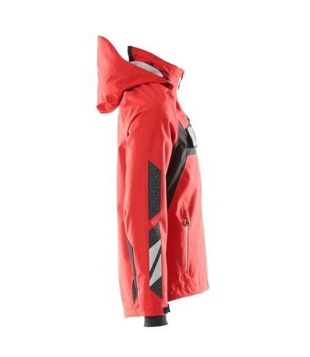Mens Accelerate Soft Shell Jacket Traffic Red Black Mascot