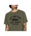 T-shirt col rond en coton homme avec Logo Log9 Kaki Vondutch-2