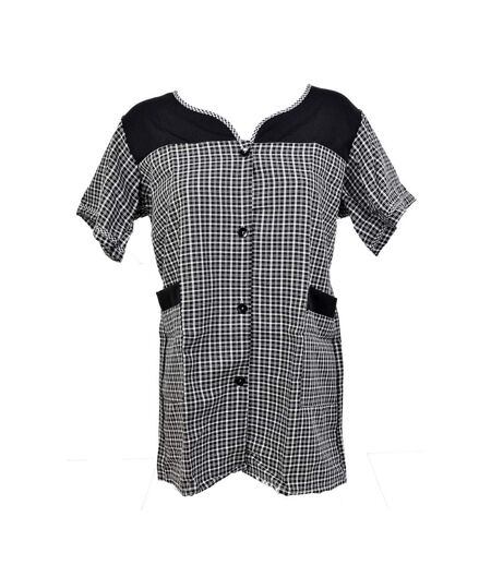 Blouse de travail boutonnée pour femme, tablier sans manches