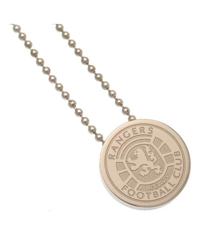 Rangers FC Stainless Steel Crest Necklace & Pendant (Silver) (One Size) - UTTA9839