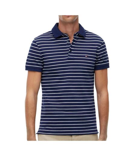 Polo marine/blanche homme tommy hilfiger 1985