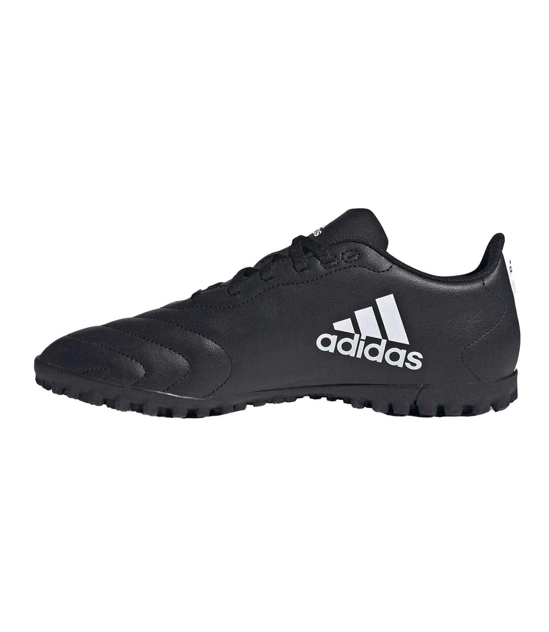 Mens Goletto Viii 3 Stripes Leather Artificial Ground Football Boots Black White Adidas-3
