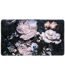 Tapis de baignoire antidérapant fleurs Peony - L. 70 x l. 40 cm - Noir