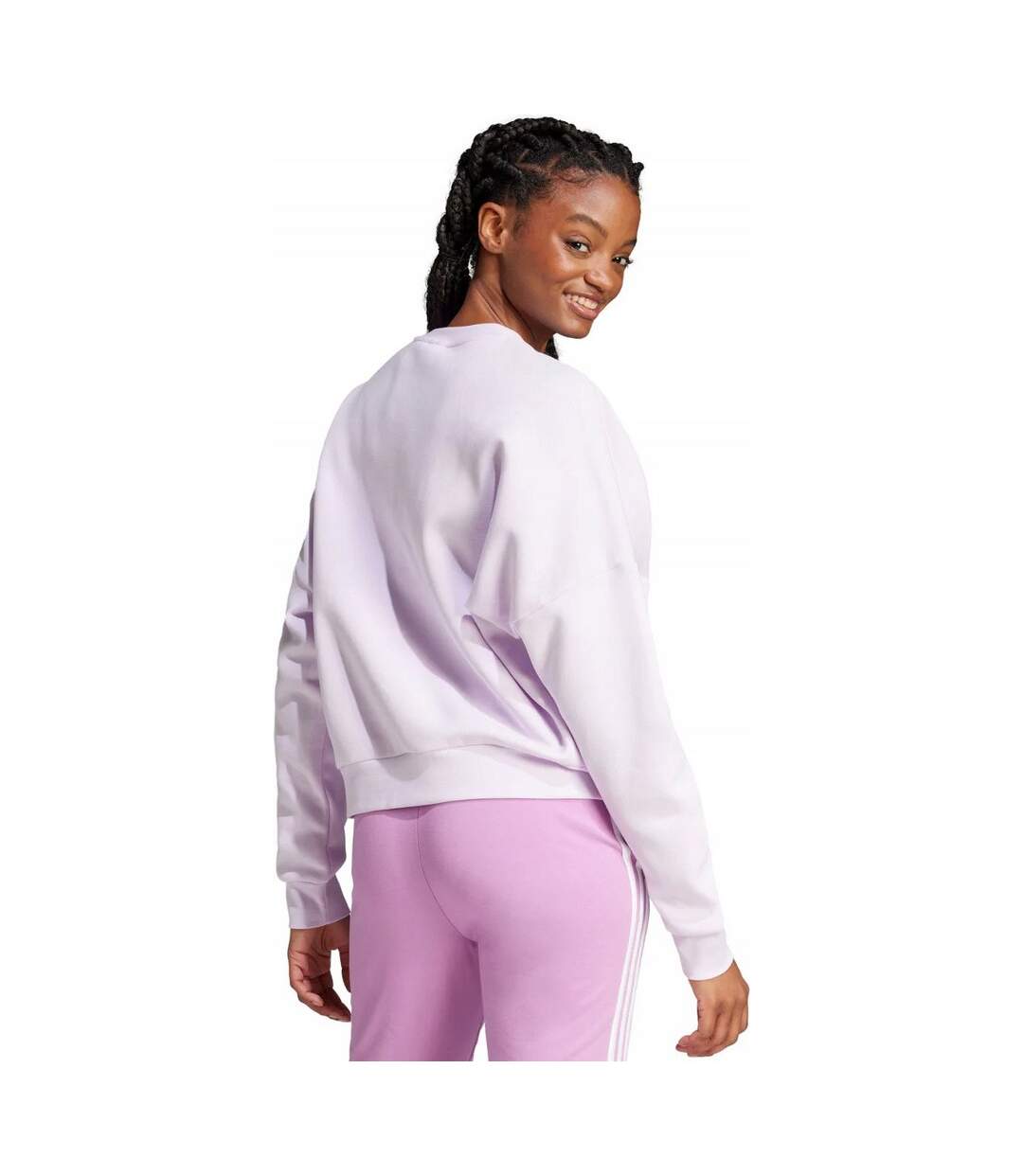 Sweat Style Logo Essentials Femme Violet Clair Adidas-3
