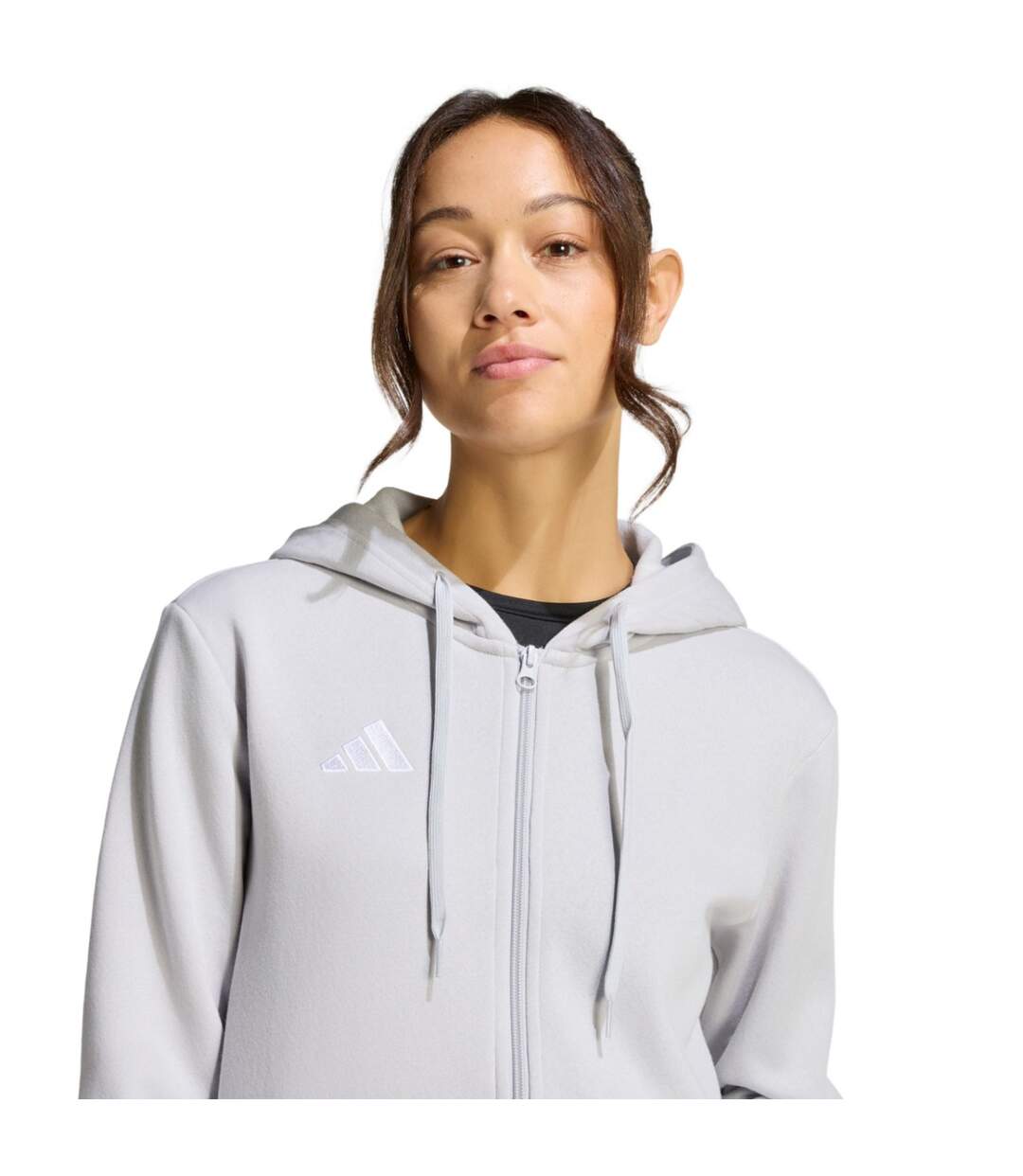 Veste À Capuche Entrada Femme Gris Adidas-4