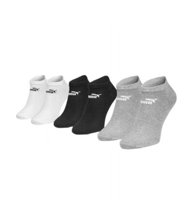 X3 paires de chaussettes gris/noir/blanc homme puma elements plain - 35/38