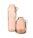 Vase Anse en Verre Bouteille 25cm Rose-2